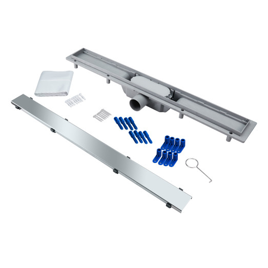 Трап Qtap Dry Tile304-700 линейный с сухим закрывом под плитку 700 мм (QTDRYTILE304700)