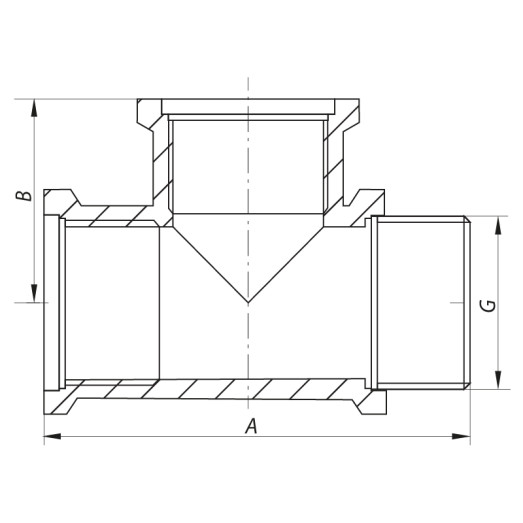 Трійник 1/2'' ВВЗ Koer KF.T06FFM (KF0068)