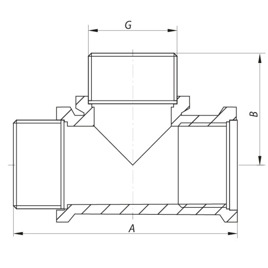 Тройник 1/2'' ВНН Koer KF.T06FMM (KF0067)