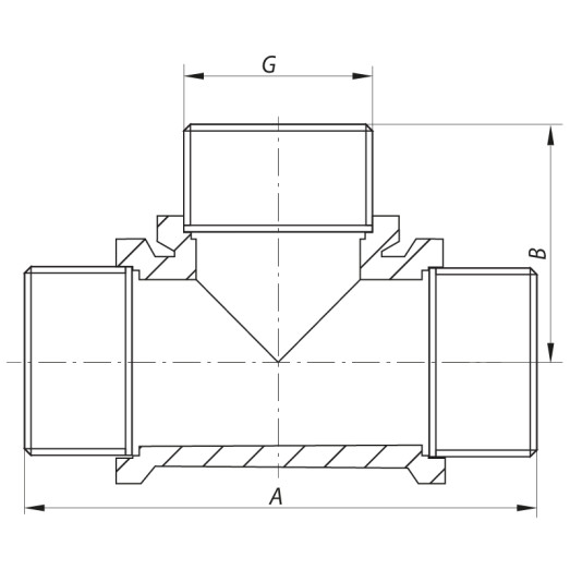 Трійник 1/2'' ЗЗЗ Koer KF.T06M (KF0069)