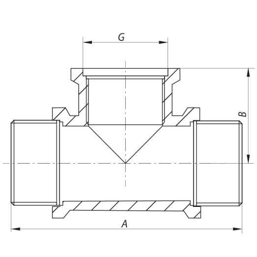 Тройник 1/2" НВН Koer KF.T06MFM (KF0070)