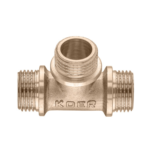 Трійник Koer KF.T06M.WN - 1/2'' MMM без нікелю (MX1528)