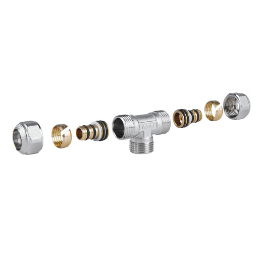 Тройник обжимной Icma 16х1/2 "х16 ЗР №537