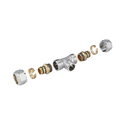 Тройник обжимной Icma 20х1/2 "х20 ЗР №547 (81547RDBQ06)