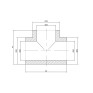 Тройник PPR Alfa Plast 40 мм (APEQTE40XXX)