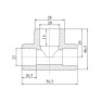 Трійник PPR Blue Ocean 25х20х25 редукційний (BORTXX2520XXX)