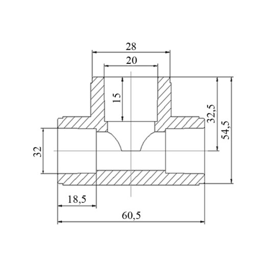 Трійник PPR Blue Ocean 32х20х32 редукційний (BORTXX3220XXX)