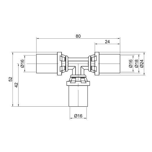 Трійник прес Icma 16 №406 (81406GH06)