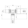 Тройник пресс Icma 16х16х26 №406 (81406GHGHGP06)