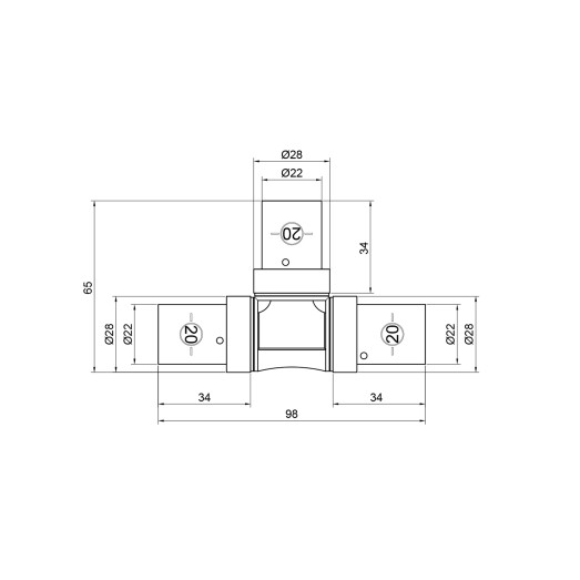 Трійник прес SharkBite 20 мм (SNP03202020)