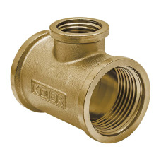 Трійник редукційний 3/4"х1/2"х3/4" ВВВ Koer.T080608F.WN (без нікелю) (KR3034)