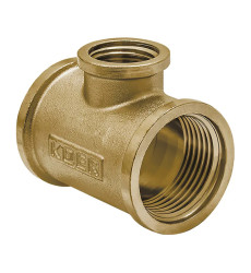 Трійник редукційний 3/4"х1/2"х3/4" ВВВ Koer.T080608F.WN (без нікелю) (KR3034)