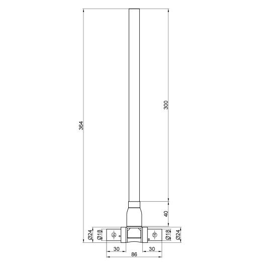 Трубка прес Т-подібна SharkBite 16, 300 мм (SNP03161516300CU)