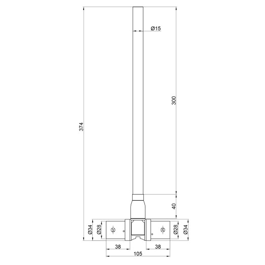 Трубка прес Т-подібна SharkBite 25, 300 мм (SNP03251525300CU)