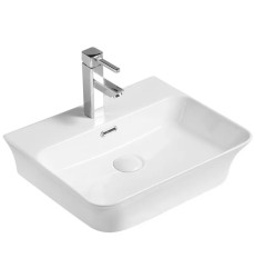 Умывальник накладной керамический Mixxus Premium Bevel-0201 с переливом 485x410x125mm (MP6480)