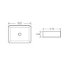 Умывальник накладной керамический Mixxus Premium Quadro-0102 520x410x130mm (MP6488)