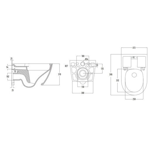 Унитаз-биде подвесной с электронным управлением Koer TB-0101 Smart (KR6117)