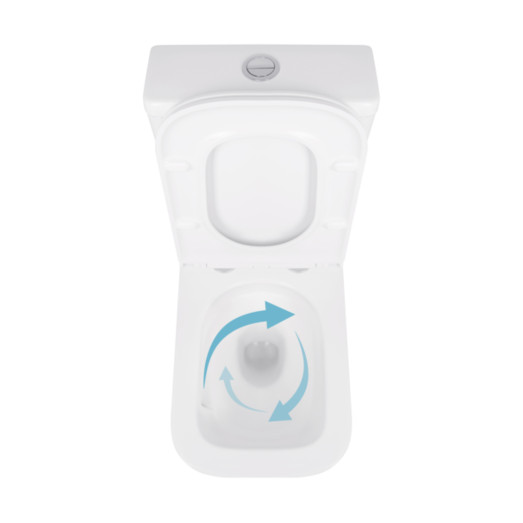 Унитаз-компакт Qtap Cardinal Ultra Quiet безободковый с сиденьем Soft-close (QT04222168AUQ3W)