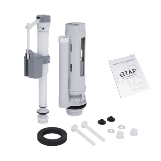 Унитаз-компакт Qtap Cardinal Ultra Quiet безободковый с сиденьем Soft-close (QT04222168AUQ3W)