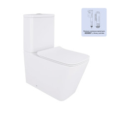 Унитаз-компакт Qtap Crow безободковый с сиденьем Soft-close (QT05222170W)
