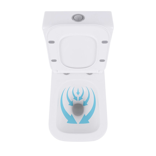 Унитаз-компакт Qtap Crow Eco безободковый с сиденьем Soft-close (QTCRO27W48750)
