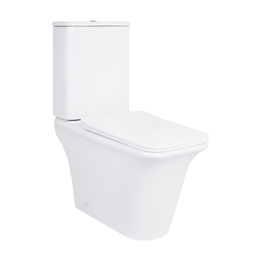 Унитаз-компакт Qtap Kalao безободковый с сиденьем Soft-close (QT08221213AW)