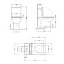 Унитаз-компакт Qtap Kalao безободковый с сиденьем Soft-close (QT08221213AW)