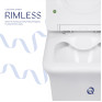 Унитаз-компакт Qtap Kalao безободковый с сиденьем Soft-close (QT08221213AW)