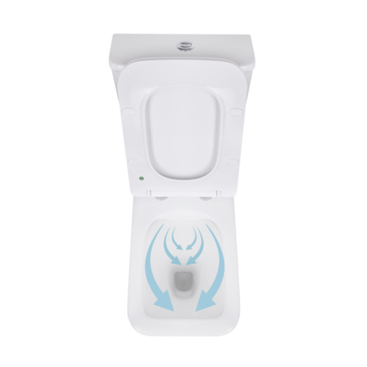 Унитаз-компакт Qtap Kalao безободковый с сиденьем Soft-close (QT08221213AW)