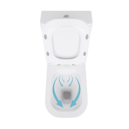 Унитаз-компакт Qtap Nando безободковый с сиденьем Soft-close (QT12221222AW)