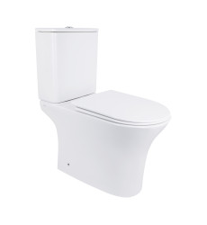 Унитаз-компакт Qtap Presto безободковый с сиденьем Soft-close (QT24221217AW)