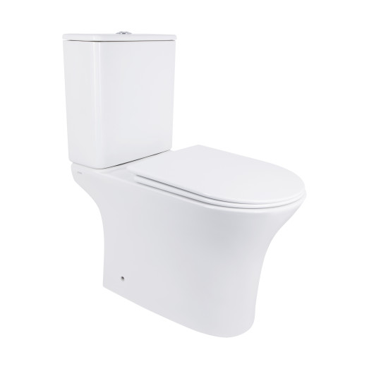 Унитаз-компакт Qtap Presto безободковый с сиденьем Soft-close (QT24221217AW)