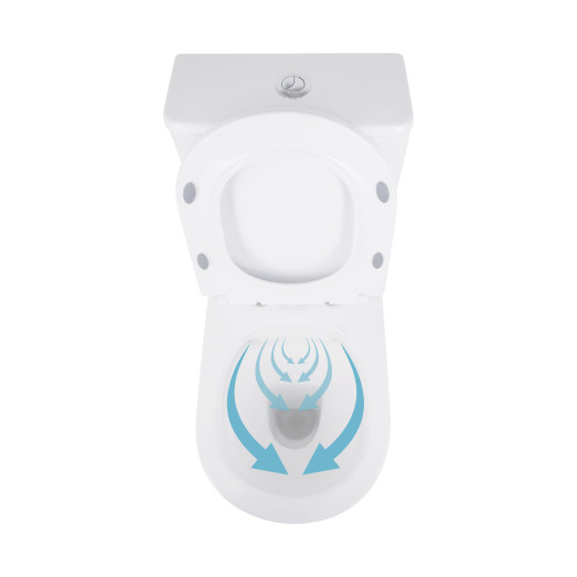 Унитаз-компакт Qtap Presto безободковый с сиденьем Soft-close (QT24221217AW)