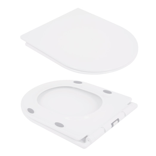 Унитаз-компакт Qtap Presto безободковый с сиденьем Soft-close (QT24221217AW)