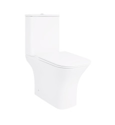 Унитаз-компакт Qtap Presto Quadro безободковый с сиденьем Soft-close (QT24221215AW)
