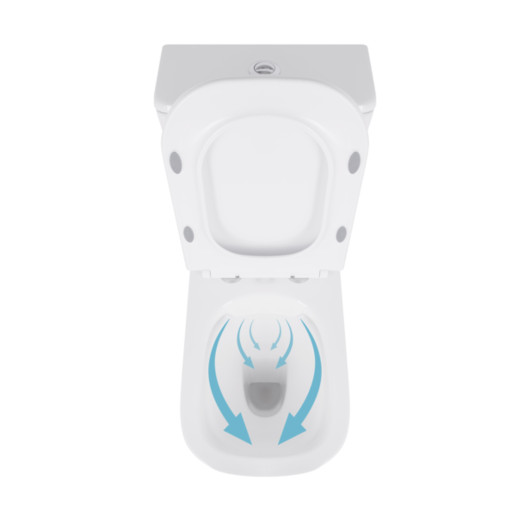 Унитаз-компакт Qtap Presto Quadro безободковый с сиденьем Soft-close (QT24221215AW)
