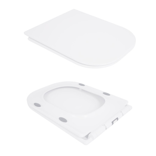 Унитаз-компакт Qtap Presto Quadro безободковый с сиденьем Soft-close (QT24221215AW)