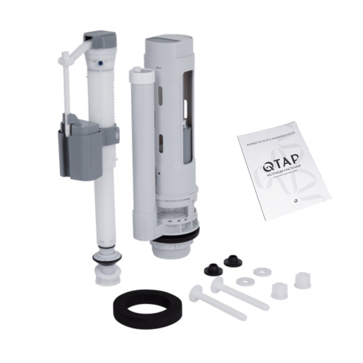 Унитаз-компакт Qtap Presto Quadro безободковый с сиденьем Soft-close (QT24221215AW)