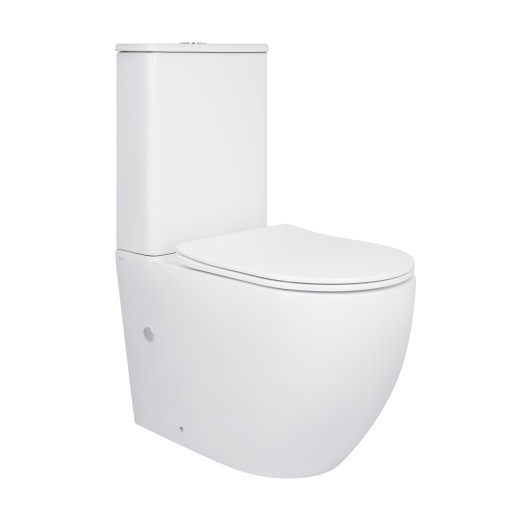 Унитаз-компакт Qtap Robin Ultra Quiet безободковый с сиденьем Soft-close (QT13226089AW)