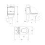 Унитаз-компакт Qtap Robin Ultra Quiet безободковый с сиденьем Soft-close (QT13226089AW)