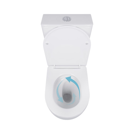 Унитаз-компакт Qtap Robin Ultra Quiet безободковый с сиденьем Soft-close (QT13226089AW)