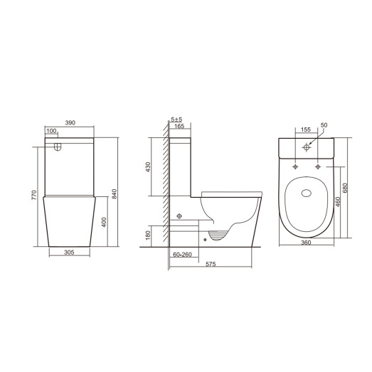 Унитаз-компакт Qtap Scorpio безободковый с сиденьем Soft-close (QT14226002W)