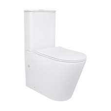 Унитаз-компакт Qtap Scorpio безободковый Ultra Quiet с сиденьем Soft-close (QT14226088AW)