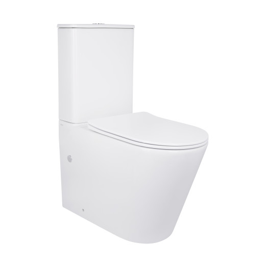 Унитаз-компакт Qtap Scorpio безободковый Ultra Quiet с сиденьем Soft-close (QT14226088AW)