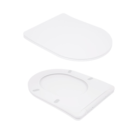 Унитаз-компакт Qtap Scorpio безободковый Ultra Quiet с сиденьем Soft-close (QT14226088AW)