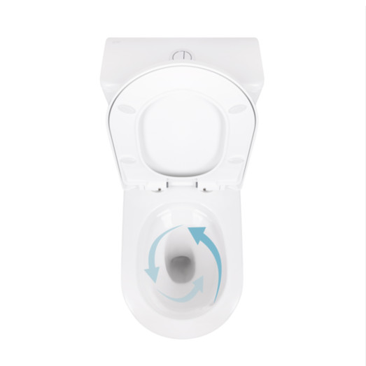 Унитаз-моноблок напольный Qtap Swan Ultra Quiet безободковый с сиденьем Soft-close (QT16226080AW)