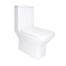 Унитаз напольный Qtap Aries Rimless безободковый с сиденьем Soft-close white (QT03228302W)