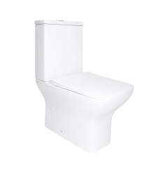 Унитаз напольный Qtap Aries Rimless безободковый с сиденьем Soft-close white (QT03228302W)