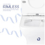 Унитаз напольный Qtap Aries Rimless безободковый с сиденьем Soft-close white (QT03228302W)