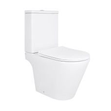 Унитаз напольный Qtap Dove Rimless безободковый с сидением Soft-close white (QT06228380BW)